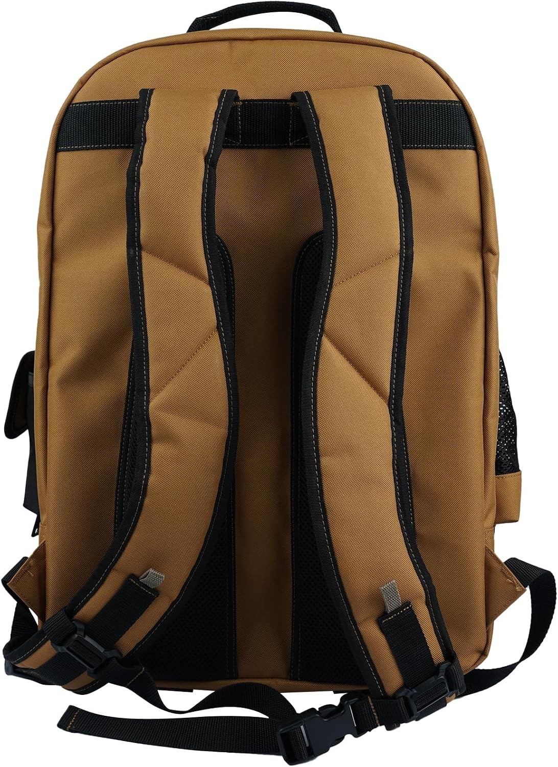Luxury Brown Welding Tool Backpack with Detachable Helmet Bag & Large Capacity