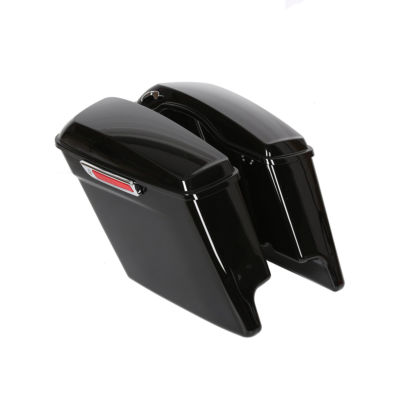 5” Complete Black Painted/Unpainted Extended Stretched Saddlebags Saddle bag Wi