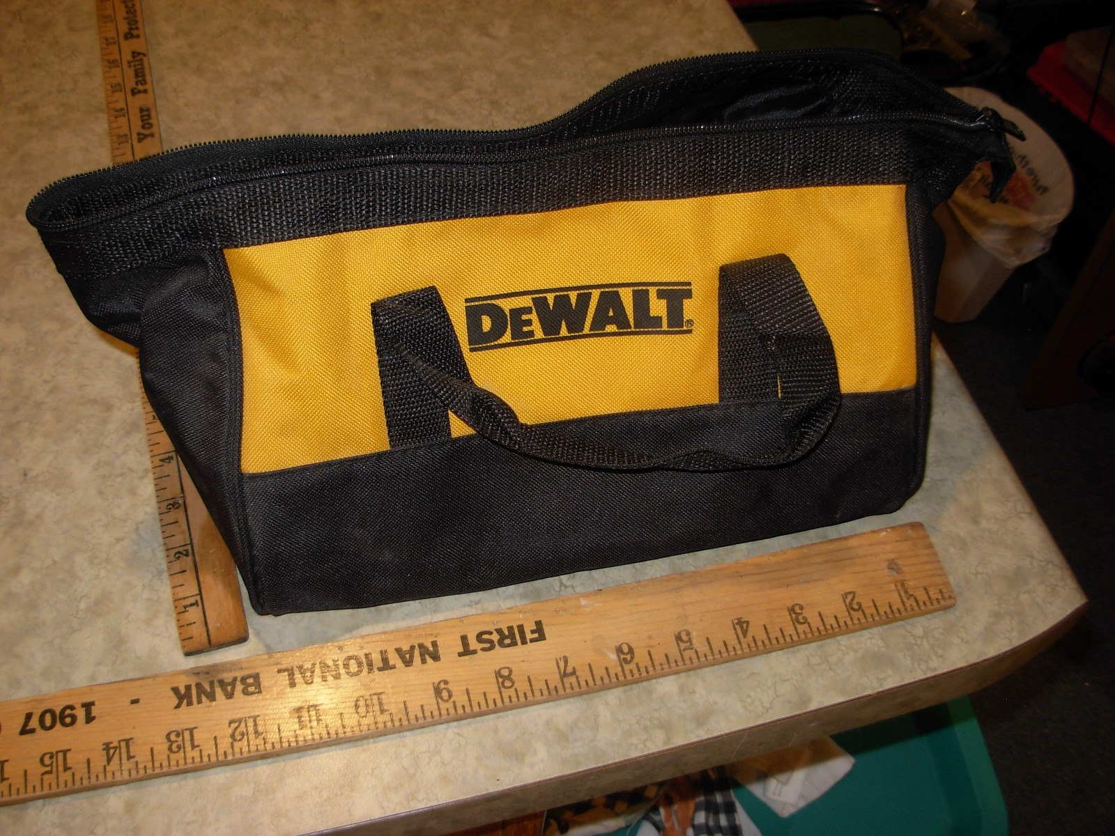 DeWalt 11″ HD Canvas Contractor Tool Storage Bag-used 11/9 inches