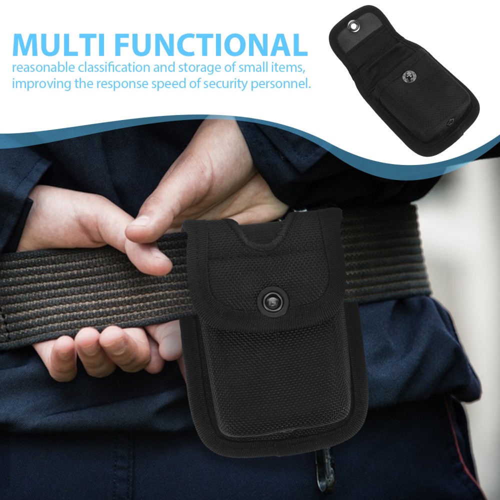 Durable Nylon Glove Pouch Black with Belt Loop Compact Tool Organizer for Duty