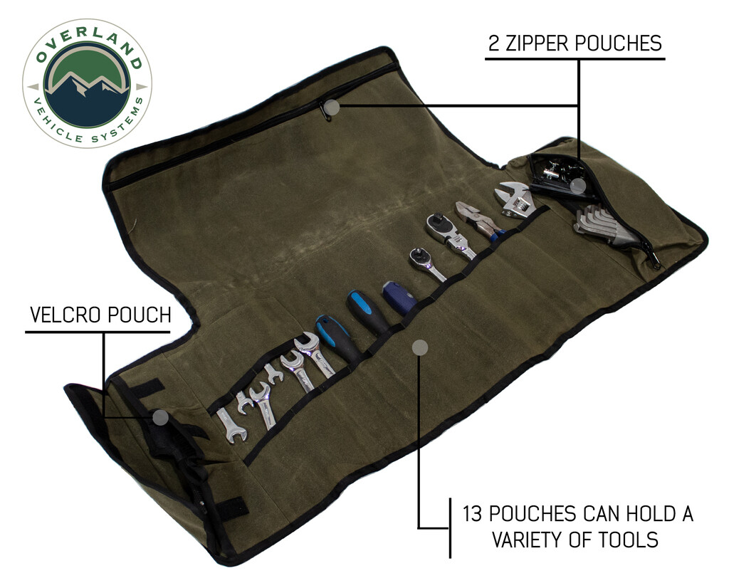 Rolled Bag General Tools With Handle And Straps – #16 Waxed Canvas