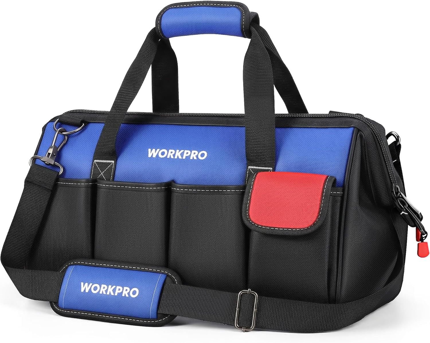 18-Inch Close Top Wide Mouth Storage Tool Bag with Adjustable Shoulder Strap, St
