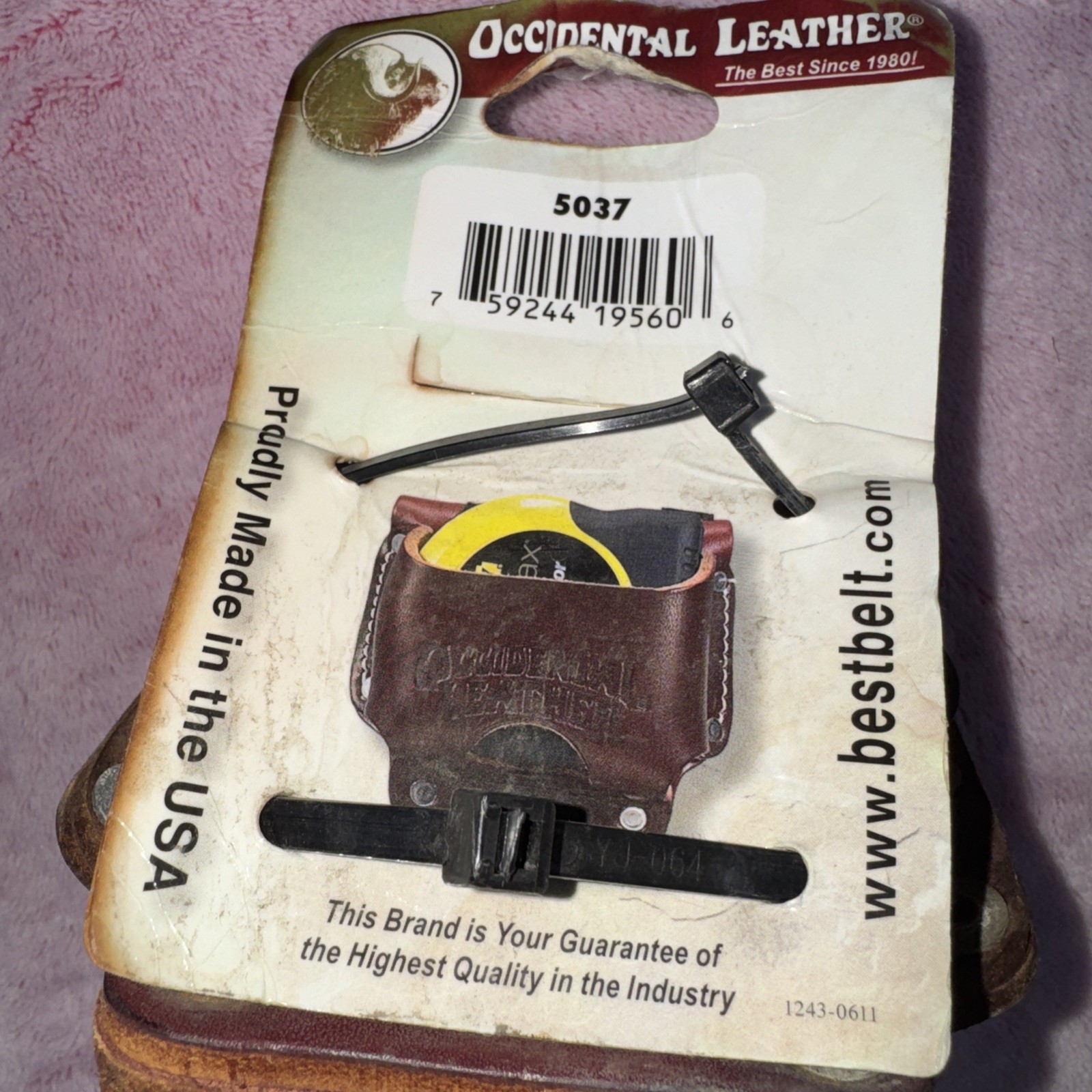 Occidental Leather 5037 Quality Top Grain Leather High Mount Tape Holder USA
