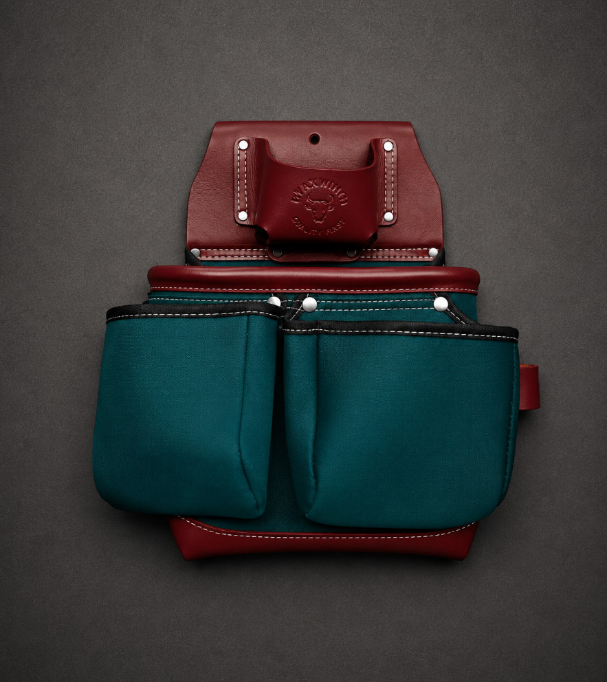WAXWING Maroon Leather & Green Nylon Tool Belt WTB7061