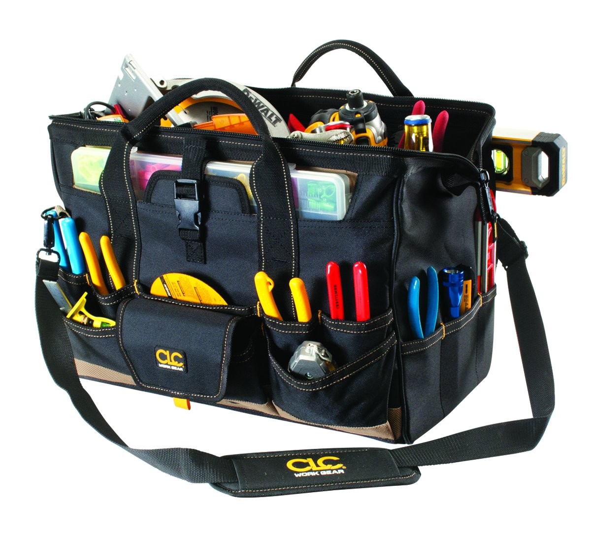 CLC Custom Leathercraft 1535 Tote Bag Top Plastic Tray 18 in. 37 Pocket
