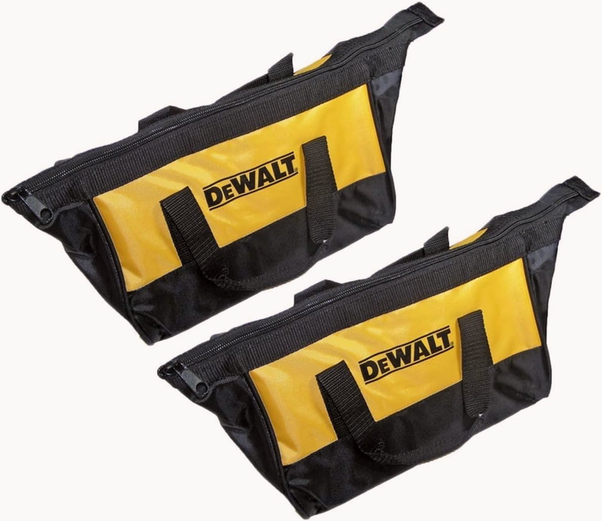 DEWALT Ballistic Nylon 12-inch Mini Tool Bag 2 Pack Black Yellow Tool Storage