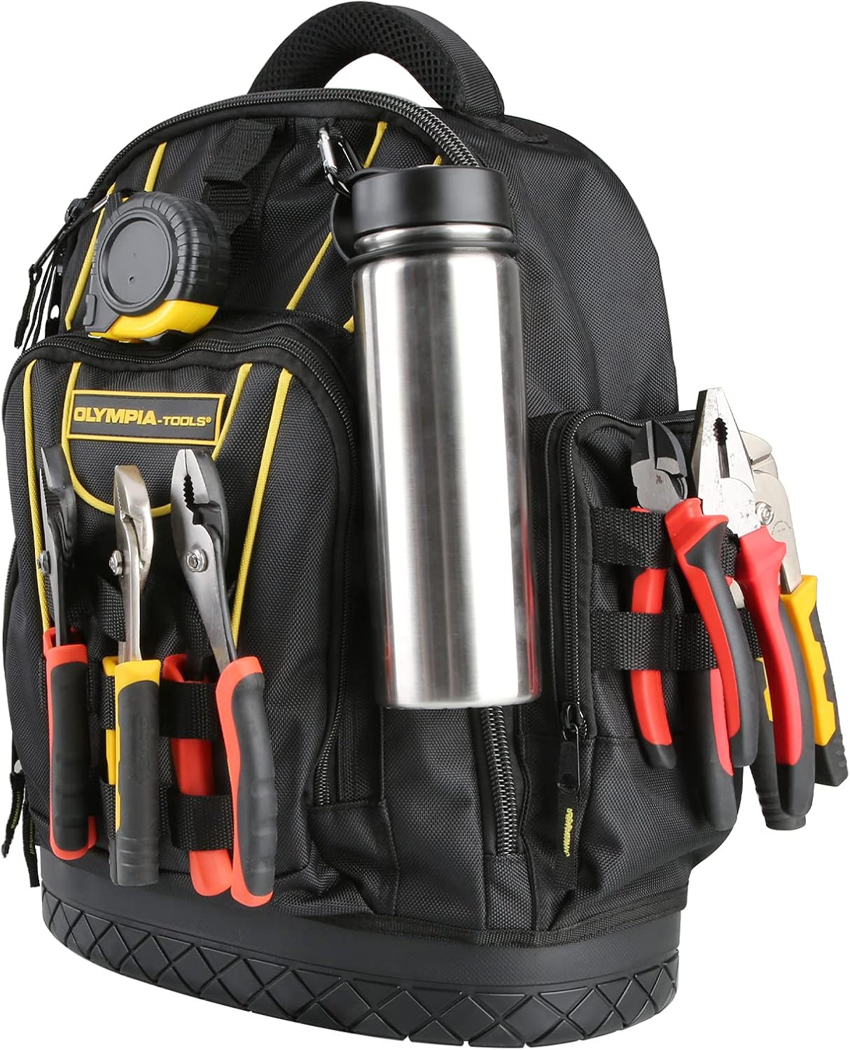 Tool Backpack, Moulded Waterproof Base, Padded Shoulder Straps, Breathable Padde