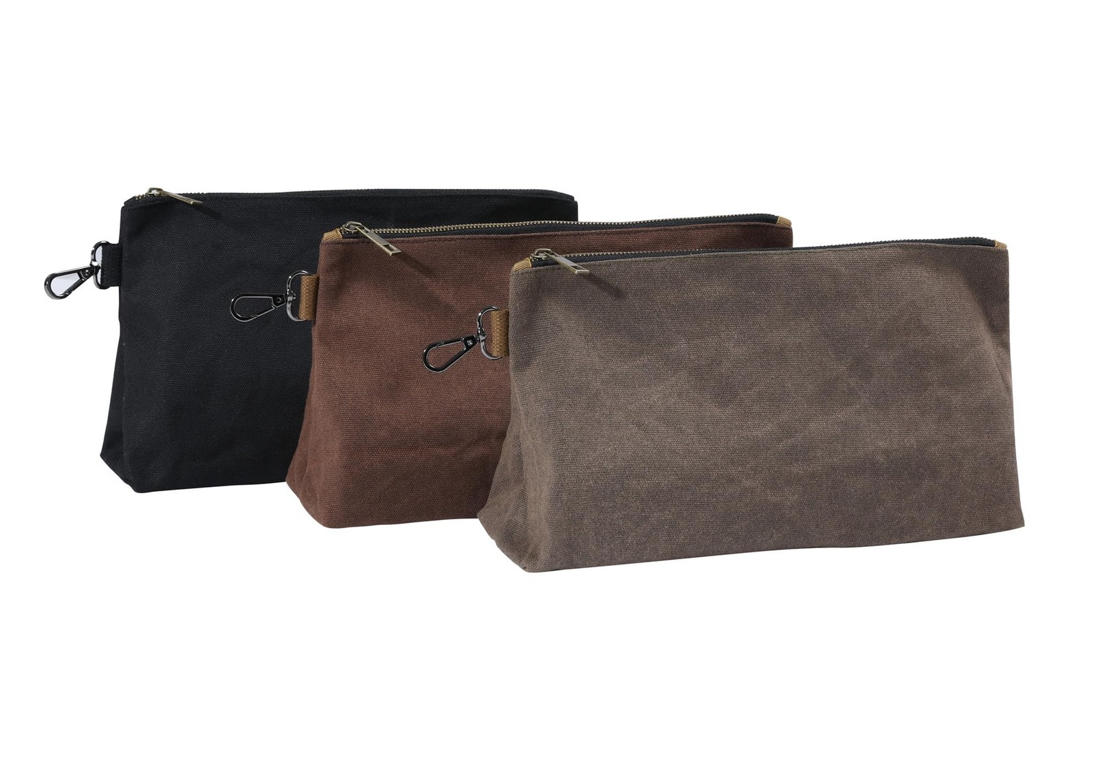 Waxed Canvas Tool Pouch, Heavy Duty 3 Packs Tool Bag with Smooth Zipper and C…