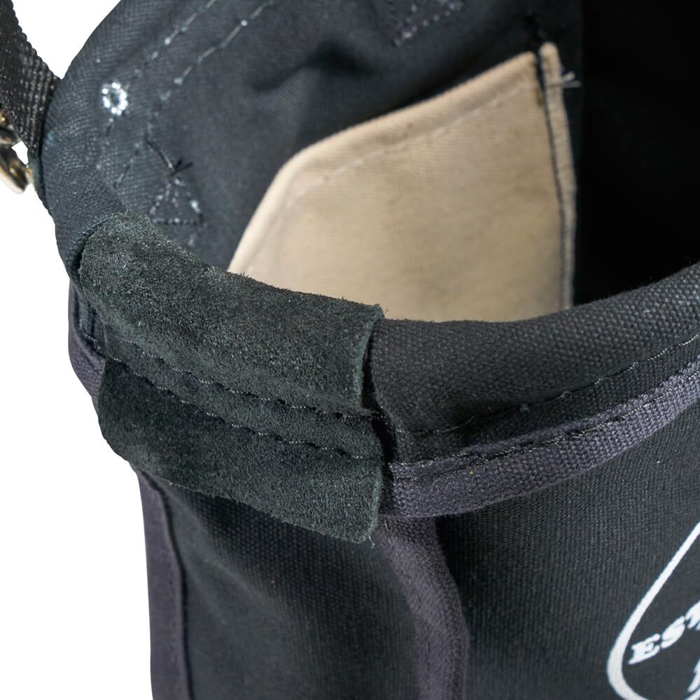 Klein Tools Black Utility Holster Pouch for Nuts and Bolts Tool Storage