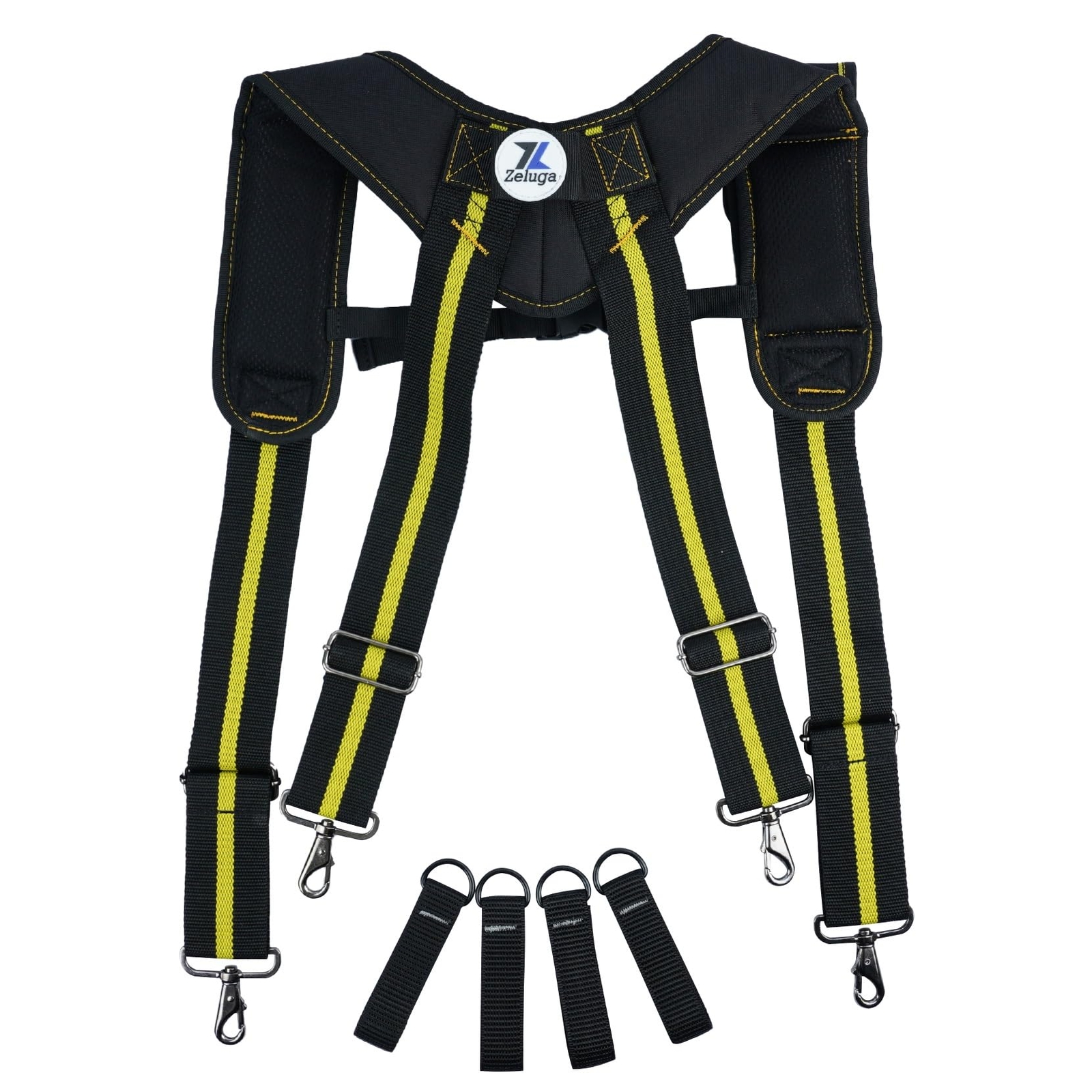 Trigger Snap Hook End Construction Work Suspender With Gel Pad Detachable Phone
