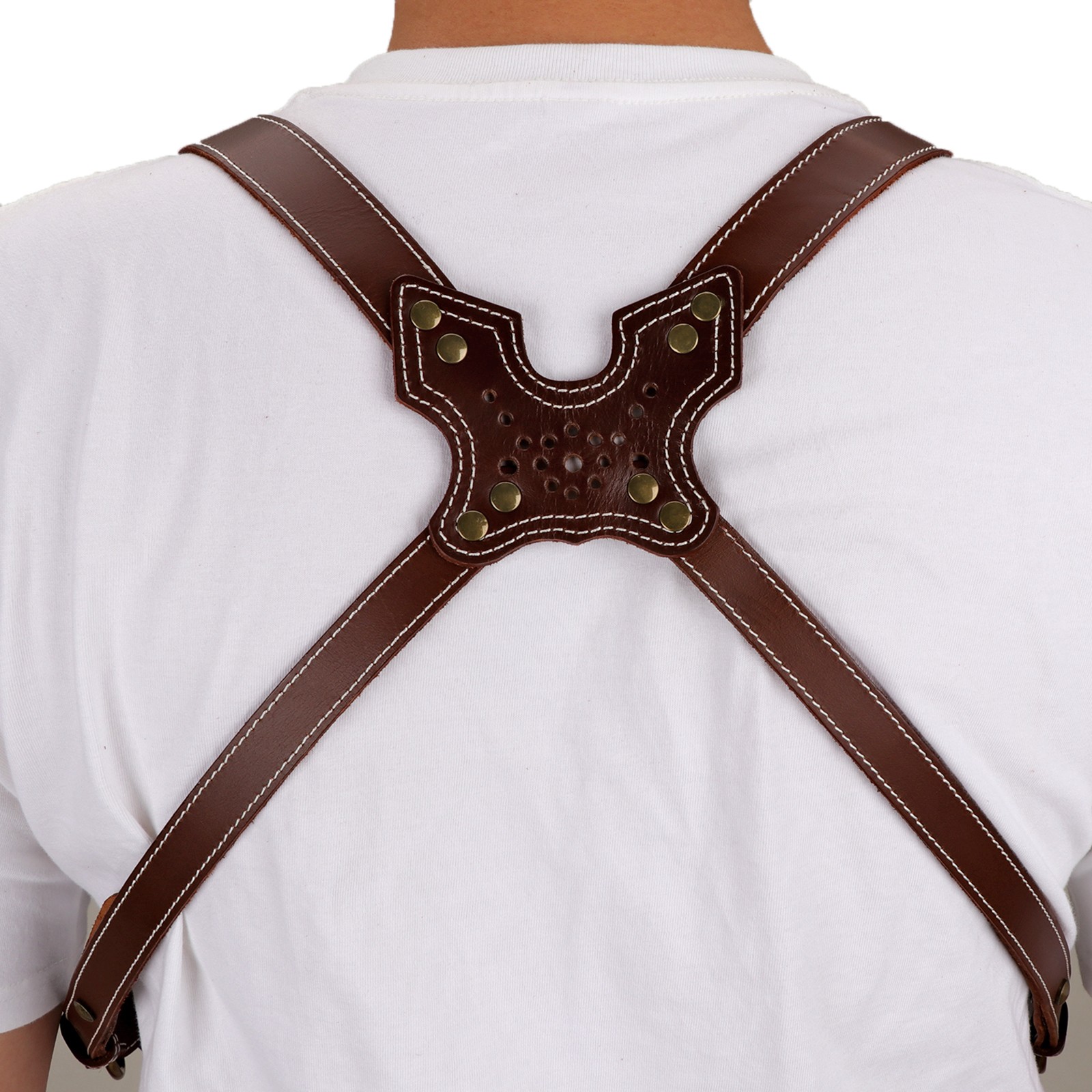 Tourbon Leather Men Harness Tool Holster Underarm Chest Bag Phone Handgun Case