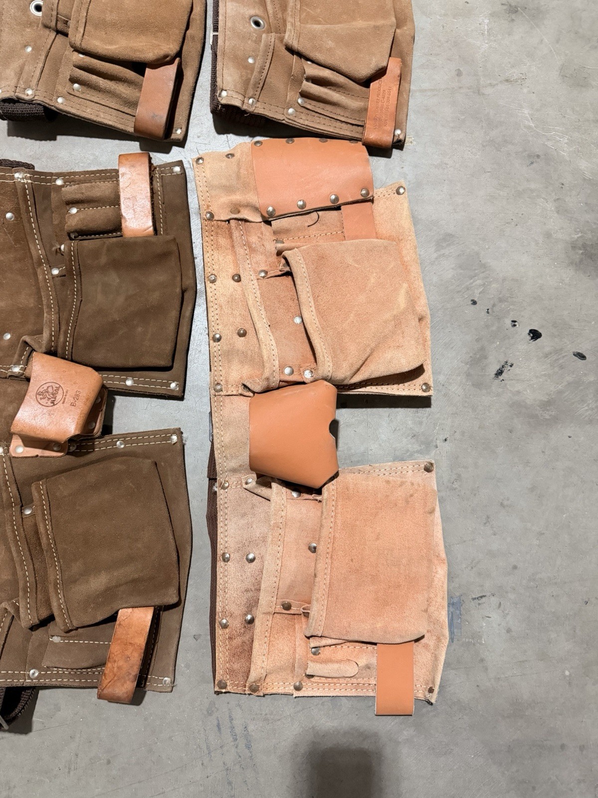 Tool Belt Work Pouch B-283 Multi Pocket Leather Military Surplus (H3)