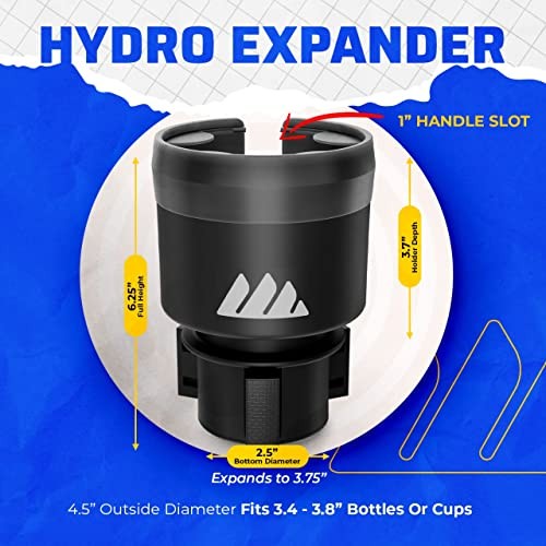 Hydro Expander – Car Cup Holder Expander Organizer with Adjustable Base Black