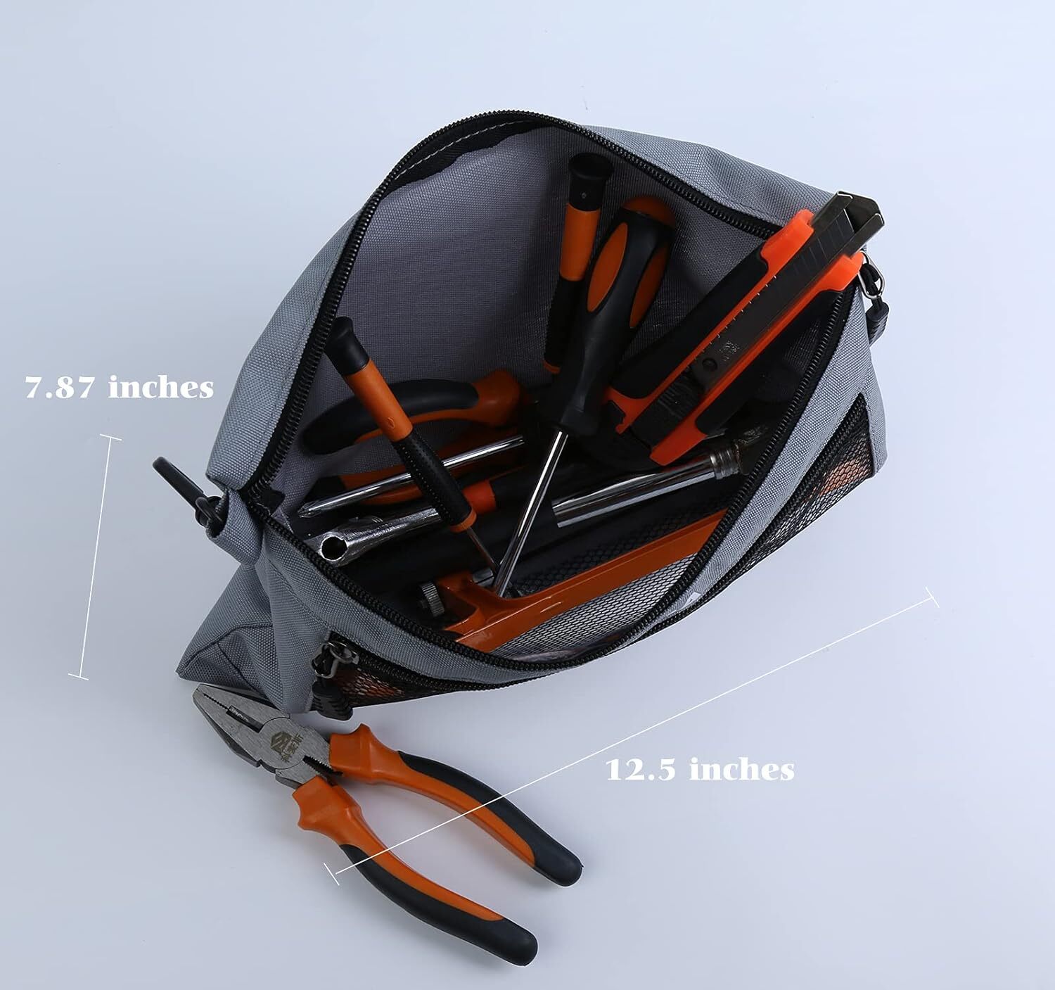 ELDA Tool Bag w/Zipper Organize&Storage for Men Heavy Duty Tool Pouch pencil bag