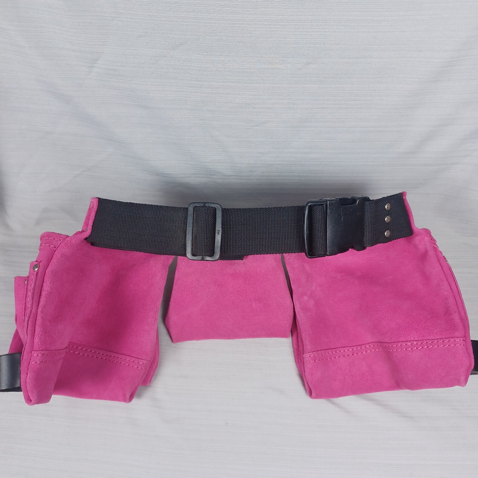 Graintex Pink Suede Leather Tool Belt Pouch 14 Pocket Womens