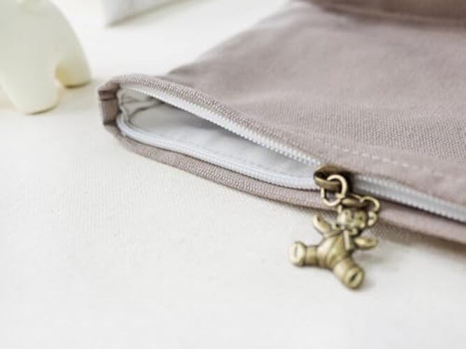 Canvas Pouch for Travel, Accessory Tool Bag, Solid Gray, Cotton GR-Canvas-Gray