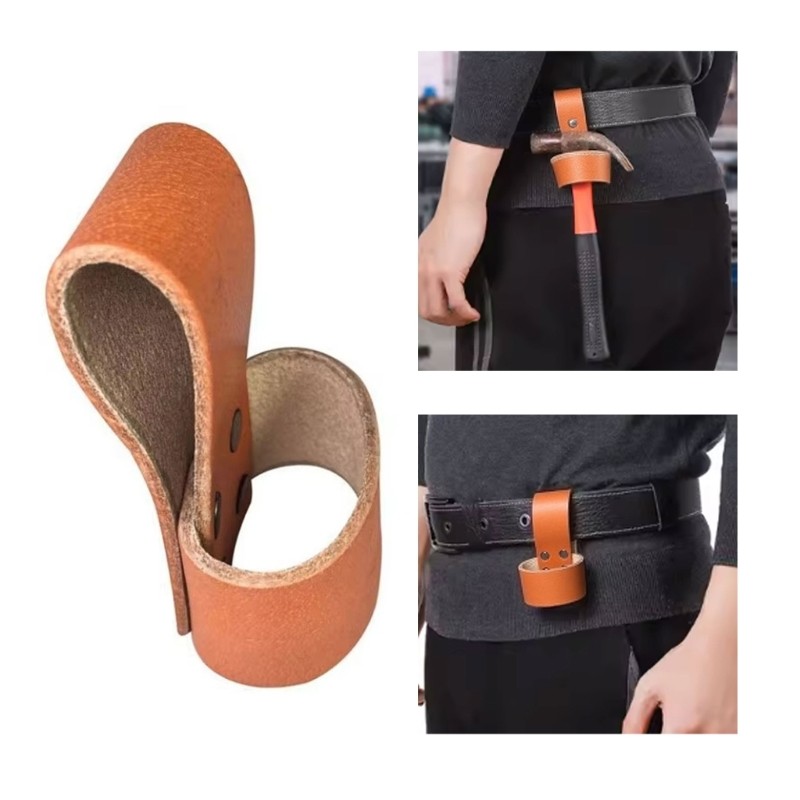 Faux Leather Hammer Holder Tool Organizers Sheath for Carpenters and Electrician