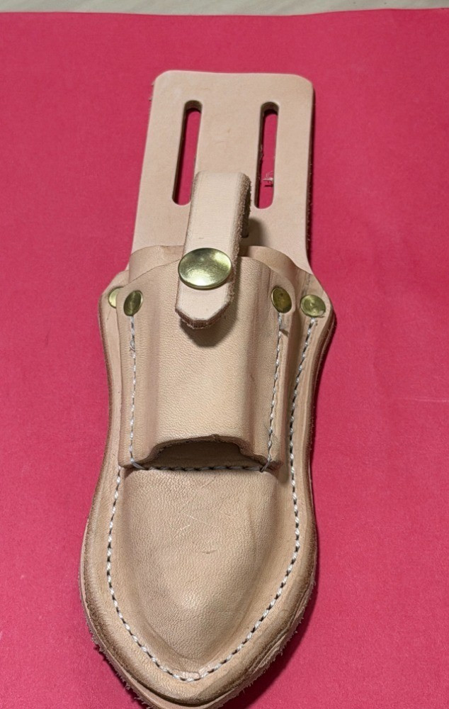 Slotted Leather Pliers Pouch Holds 6-8″ Pliers, 4-6″ Adj Wrench, 5WR USA