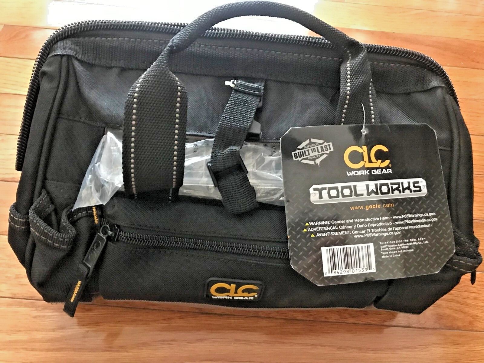 CLC Work Gear 1533 12″ Tote Bag With Top Plastic Tray and 21 Pockets NEW