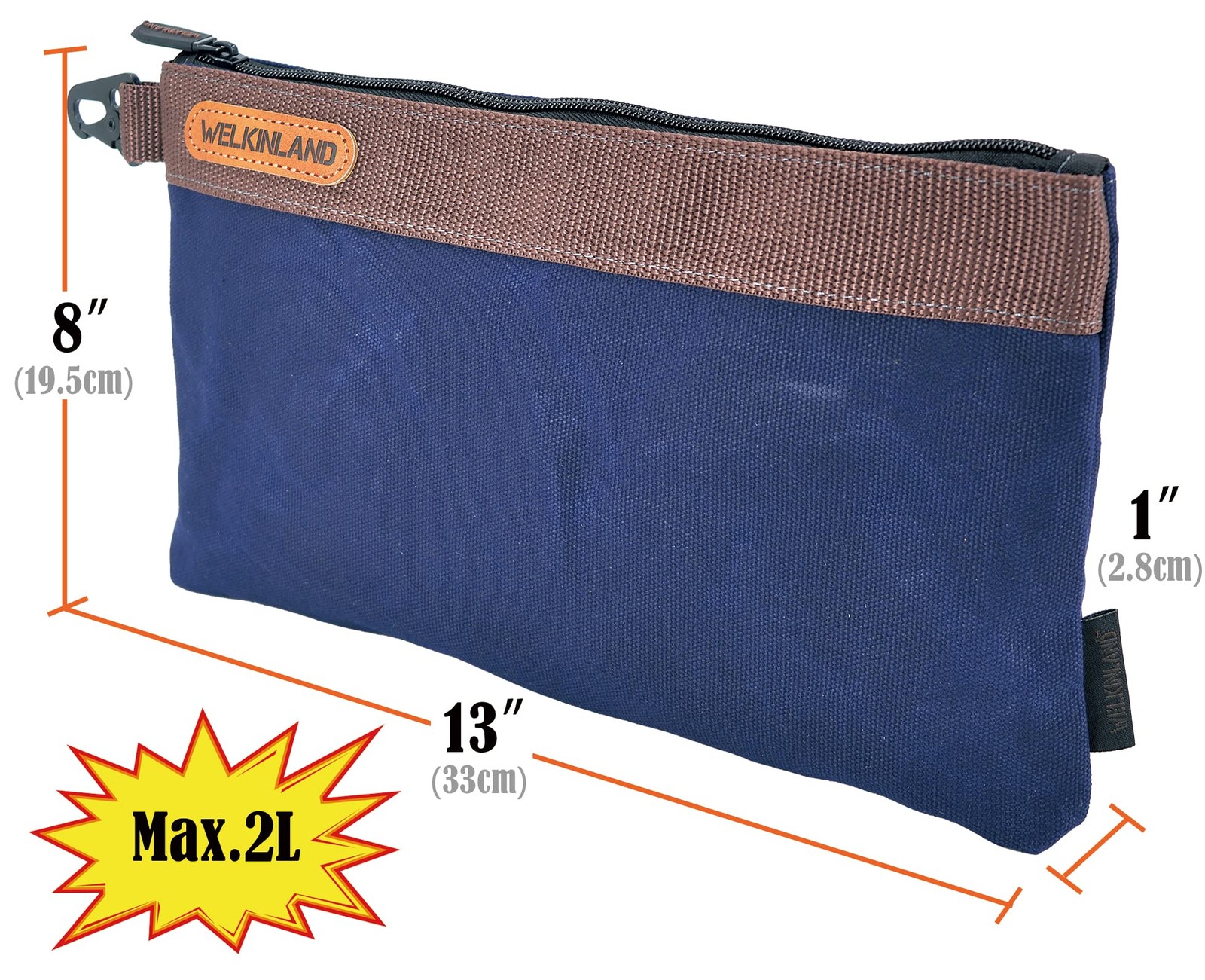 WELKINLAND Heavy-Duty Canvas Tool pouch, 4PCS Tool pouches, 12 Tool pouch, Waxed