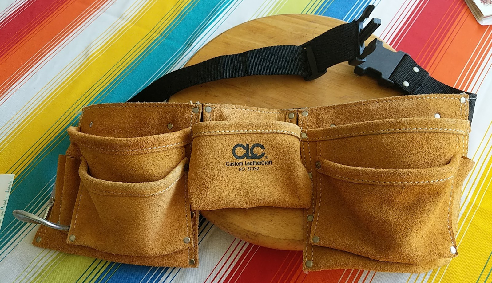 Tool Belt Leather NOS Handyman Gardener Carpenter Construction CLC # 370X2 wide