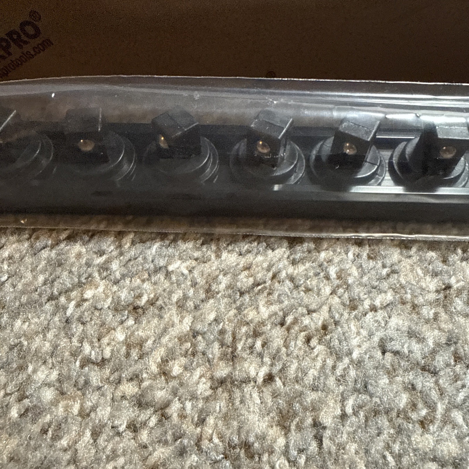 WORKPRO Magnetic Socket Organizer, 3/8-Inch Drive Aluminum 3/8″ DR, Black – NEW!