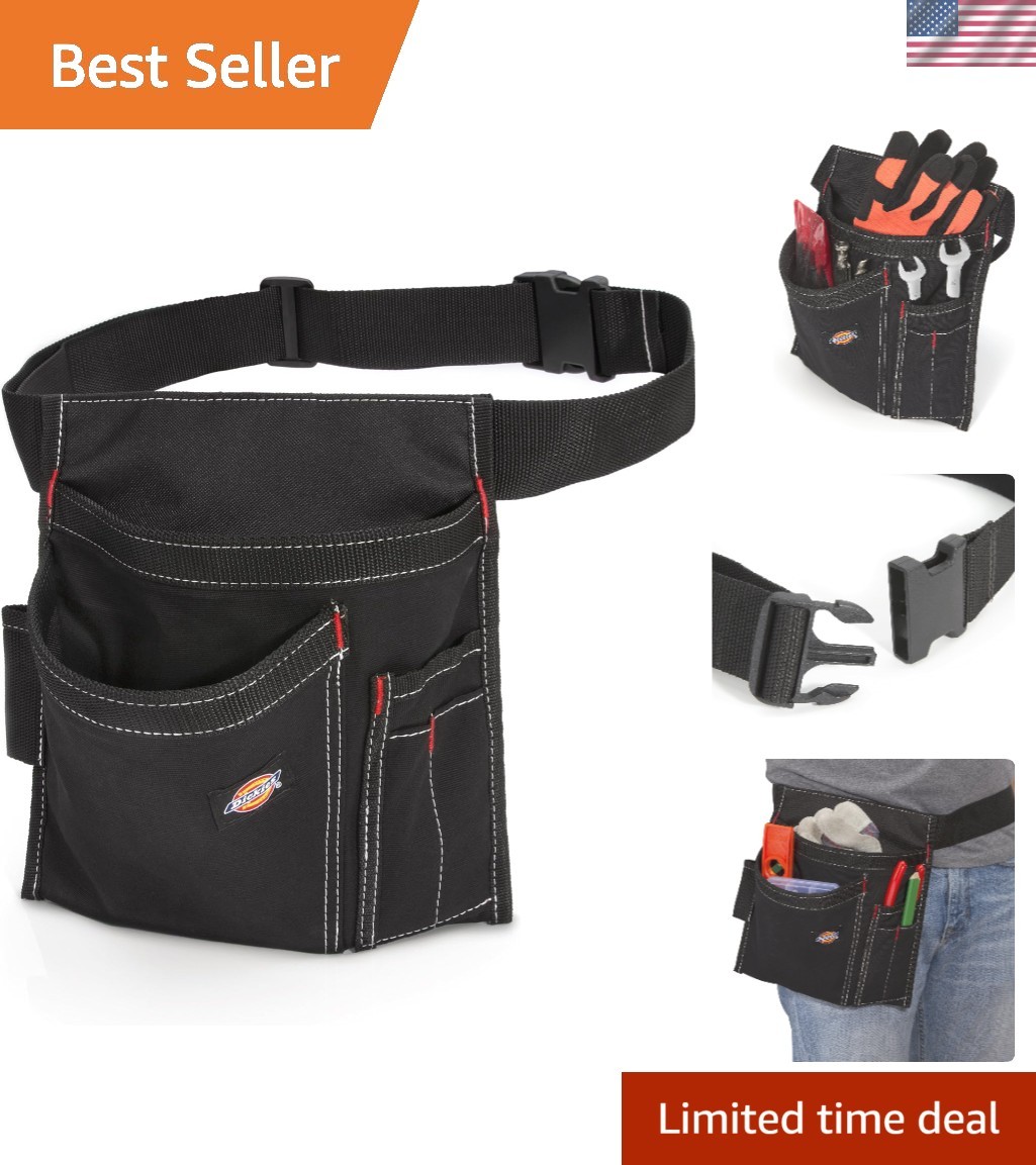 5-Pocket Single Side Tool Belt Pouch/Work Apron, Durable Canvas Construction,…