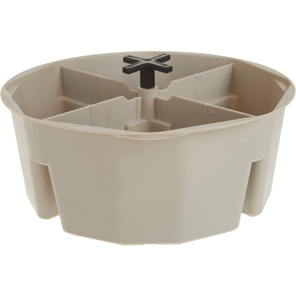1154 4-Inch High, Full-Round Bucket Tray,Cream White
