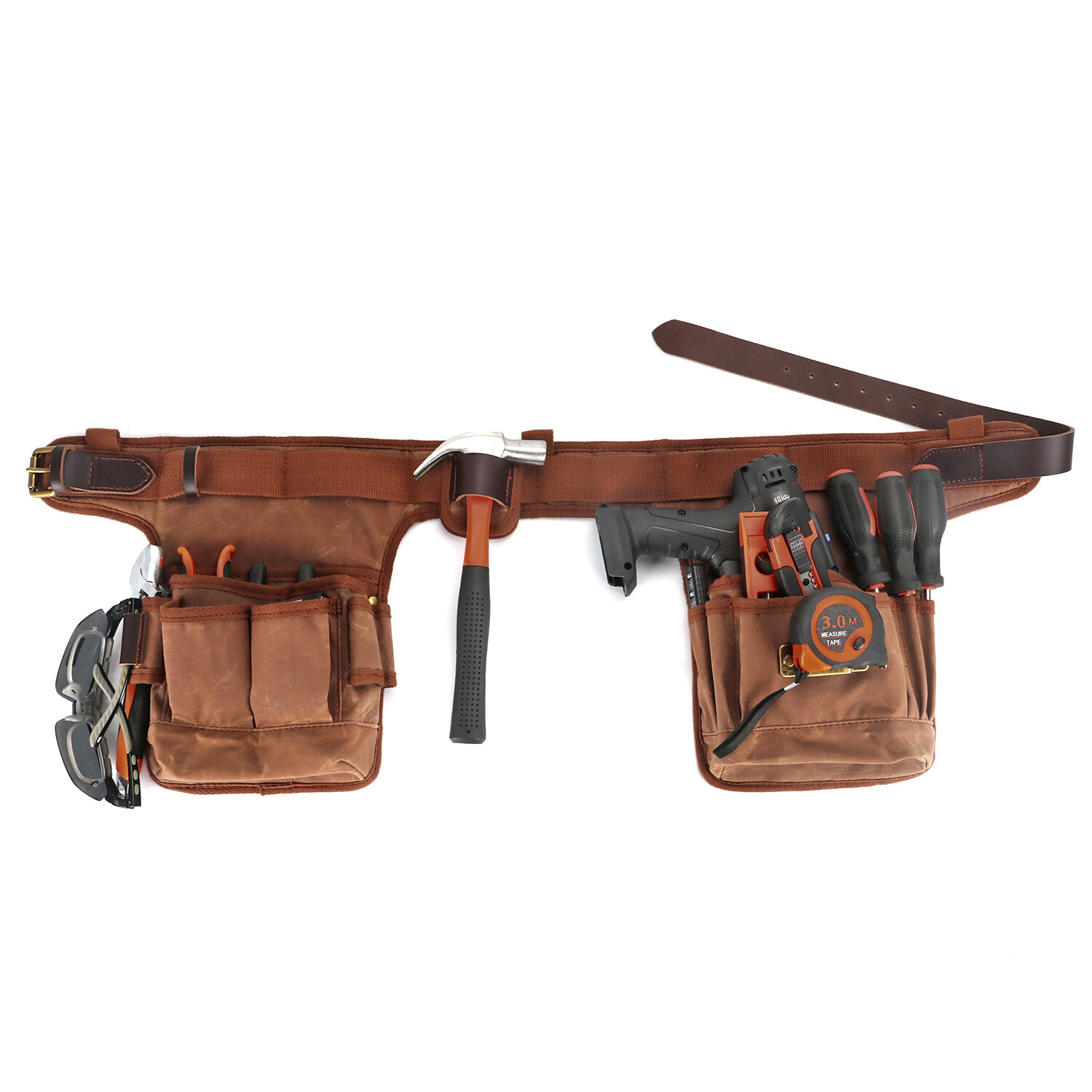 TOURBON Work Tool Belt Suspender Drill Pouch Holder Electricians Carpenters Vest