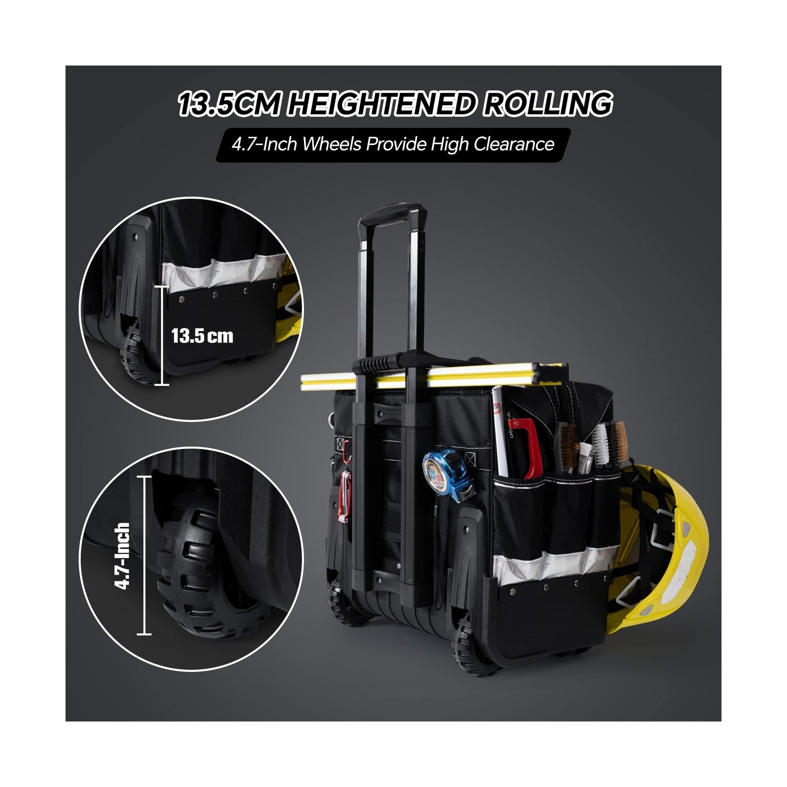 MARUTAI 18” Rolling Tool Bag, Waterproof Tool Bag with Wheels, Portable Stor…
