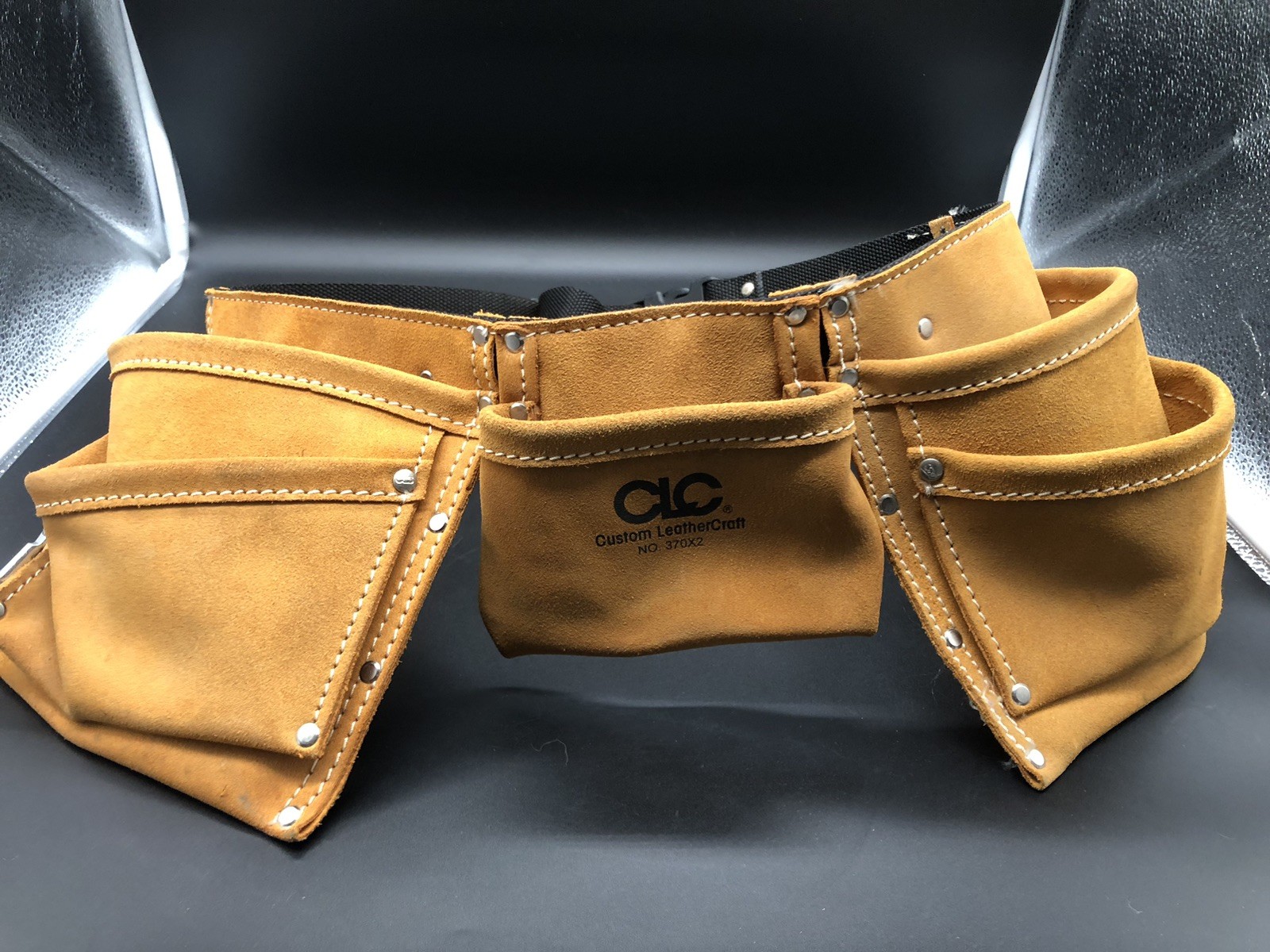CLC Custom Leather Craft Heavy Duty Brown Tool Belt No. 370X2 Made In The USA