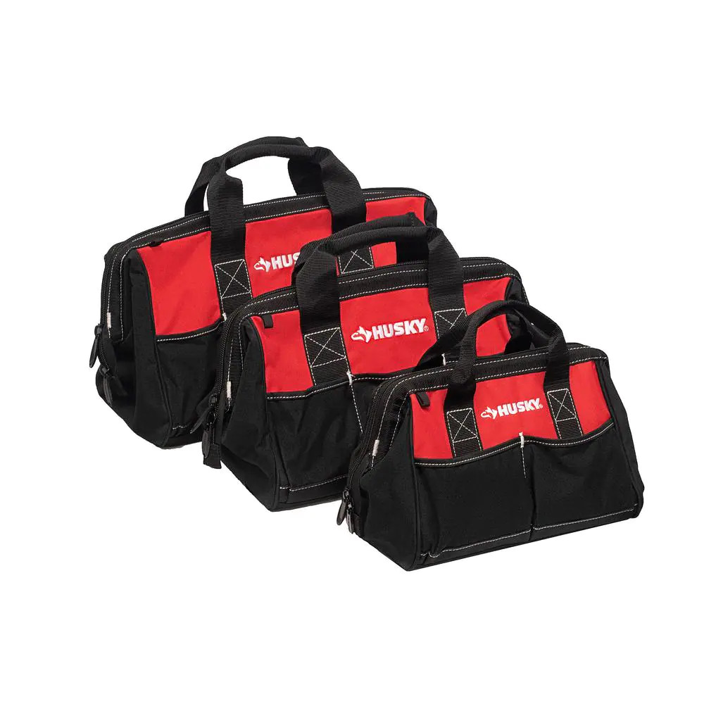 Husky 18 In., 15 In. and 12 In. Tool Bag Combo