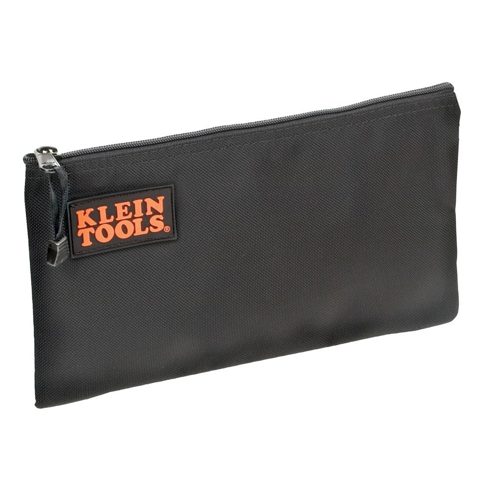 Klein Tools 5139B Zipper Bag, Cordura Nylon Tool Pouch 12-1/2-Inch, Black