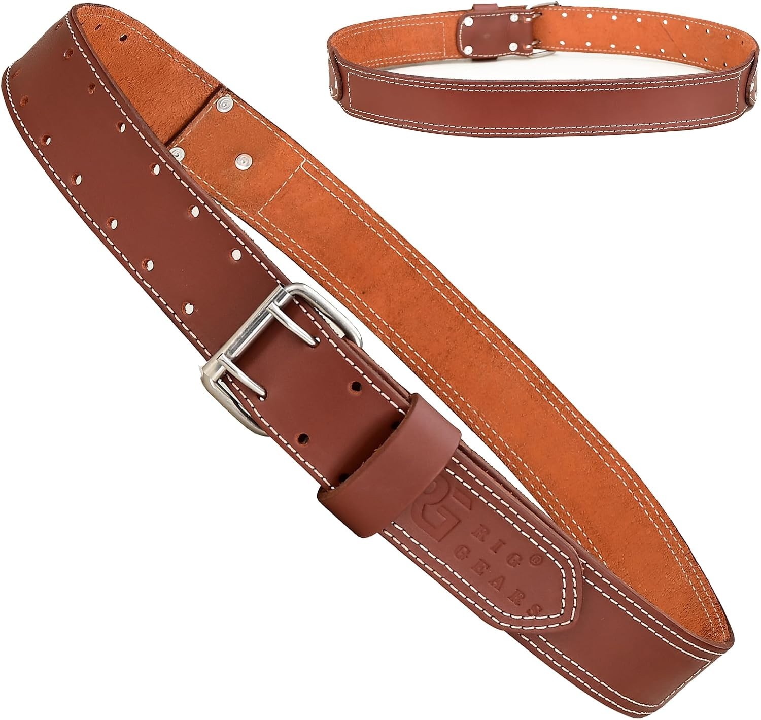 Rugged Men’s Tool Belt | Heavy Duty Leather, Adjustable 34″-49″, Built to Last