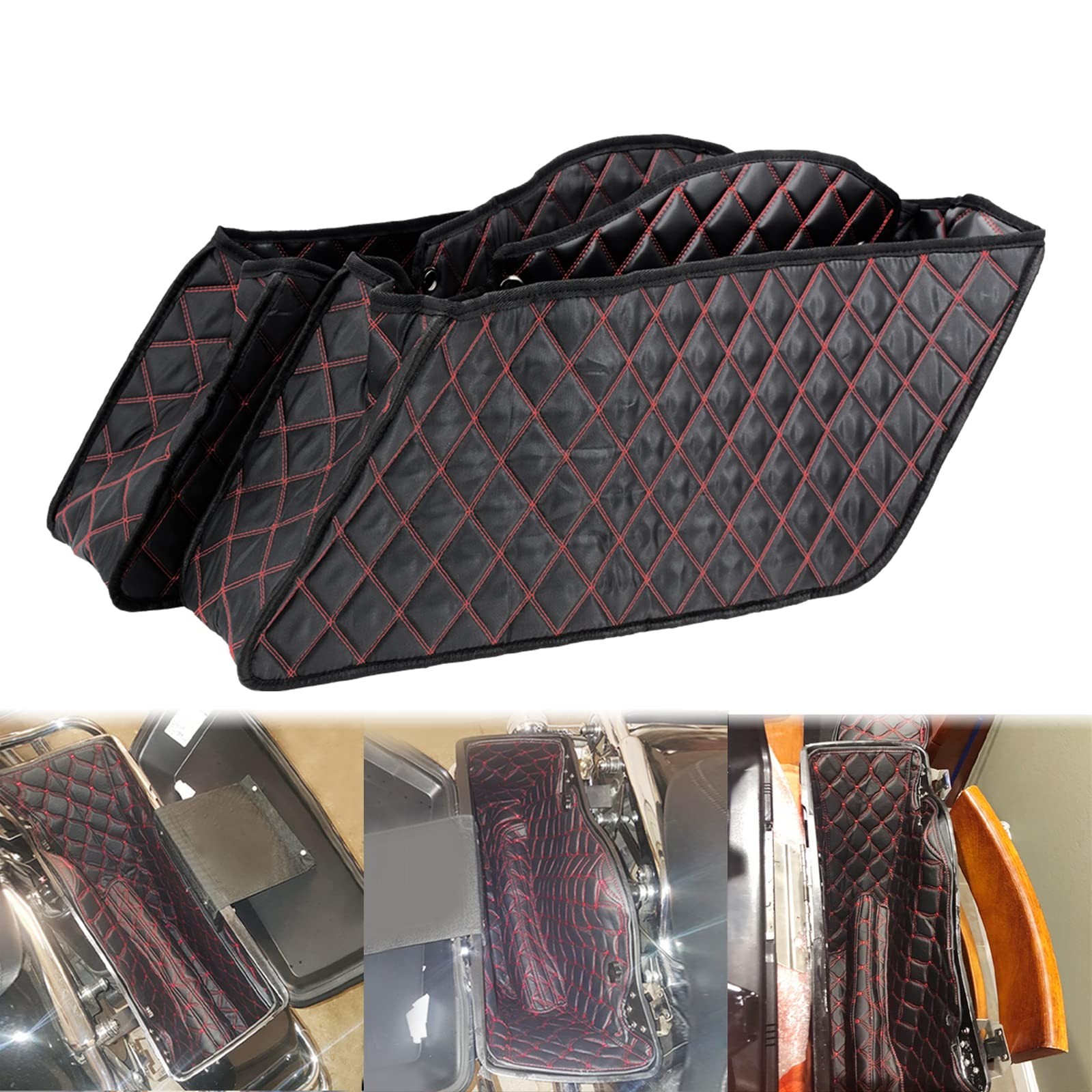 HCmotorku Motorcycle Drop-in Saddlebag Liners Non-Stretched Non-Tapered Fits …