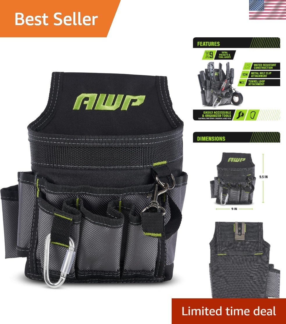 Ballistic Nylon Mini Tool Pouch Multi-Pocket Organizer for Electricians, Prof…