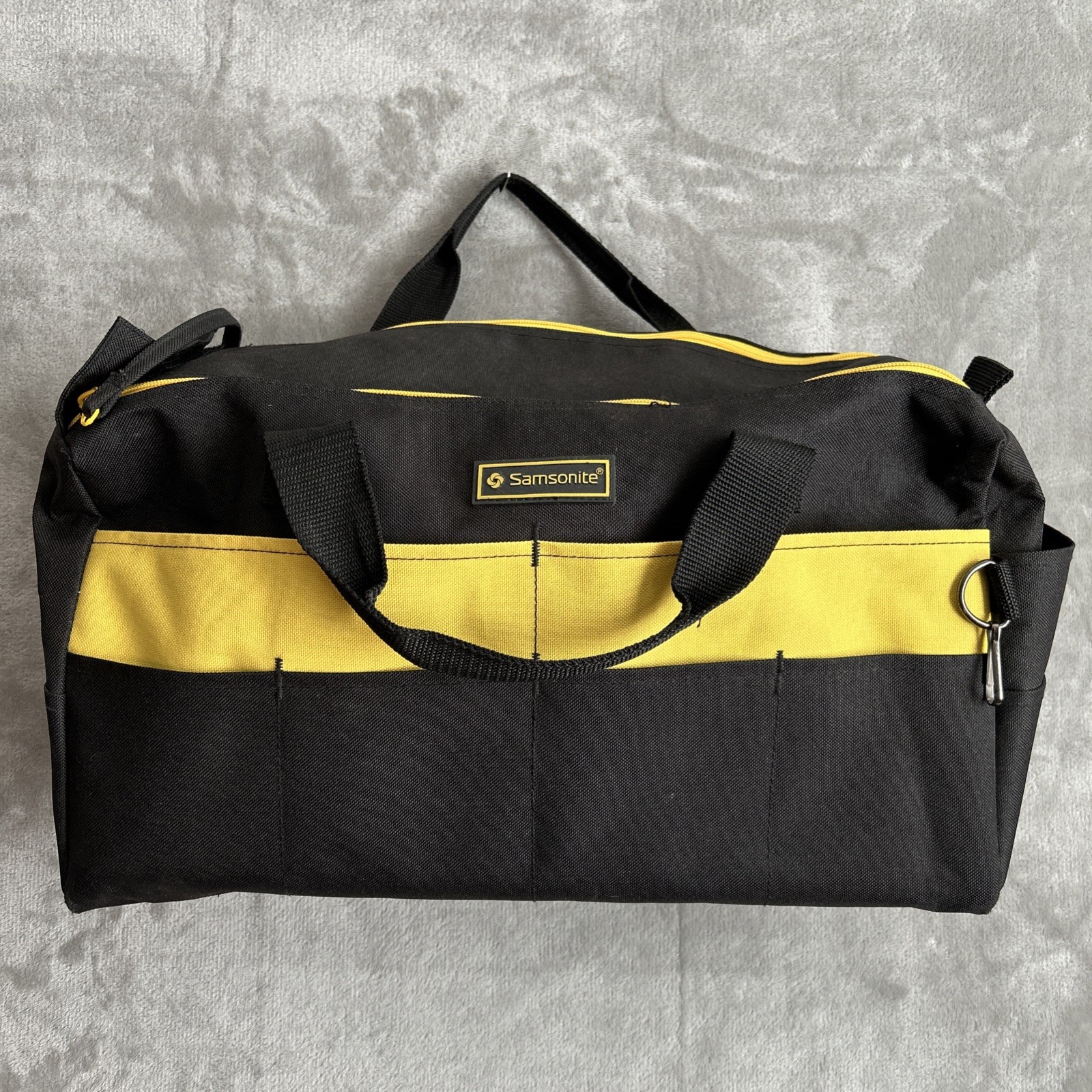 Samsonite Black & Yellow Tool Bag Heavy Duty Canvas Carry Tote
