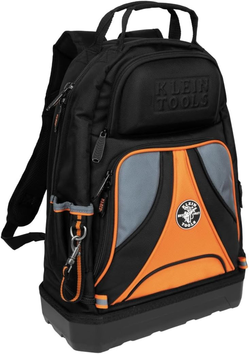 55421BP-14 Tool Backpack, Heavy Duty Tradesman Pro Tool Bag Organizer with 39 Po