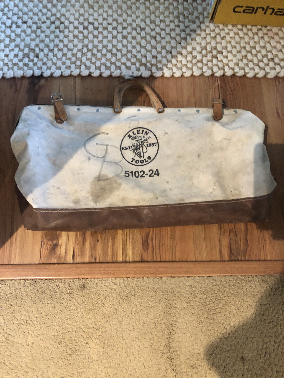 Klein Tools Bag 5102-24 Heavy Canvas 24″ Lineman Storage Tote Vintage