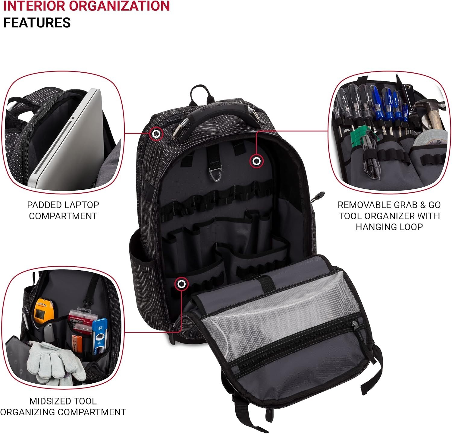 Innovative Black Laptop Backpack with Ergonomic Design – Fits 17-Inch Laptops