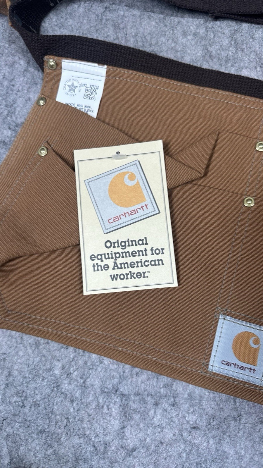 Vintage Carhartt Men’s Firm Duck Waist Apron Brown L/XL A09