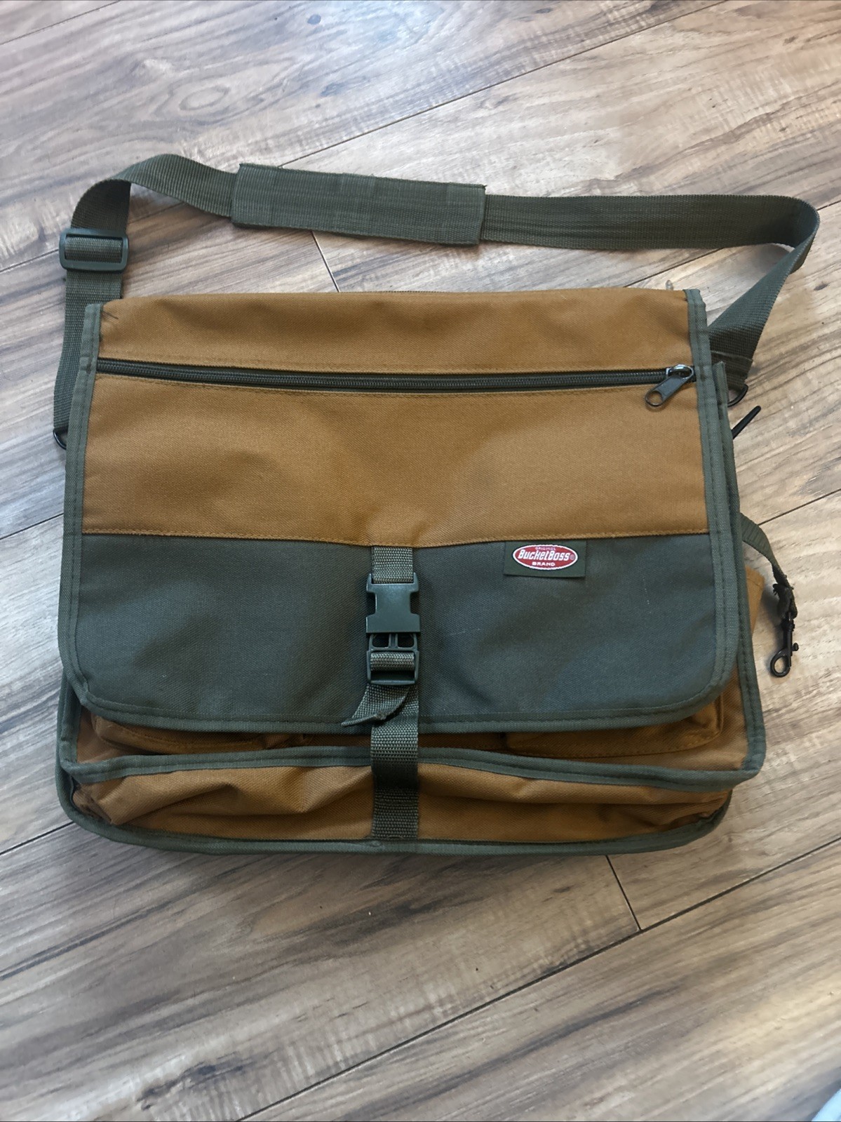 Bucket Boss Canvas Tool Messenger Style Shoulder Bag Work 17x13in