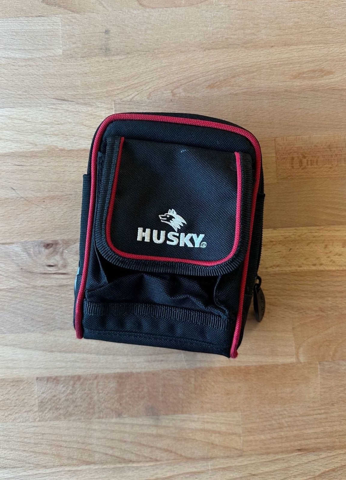 Husky 4.5 in. Clip-on Tool Belt Pouch in Black