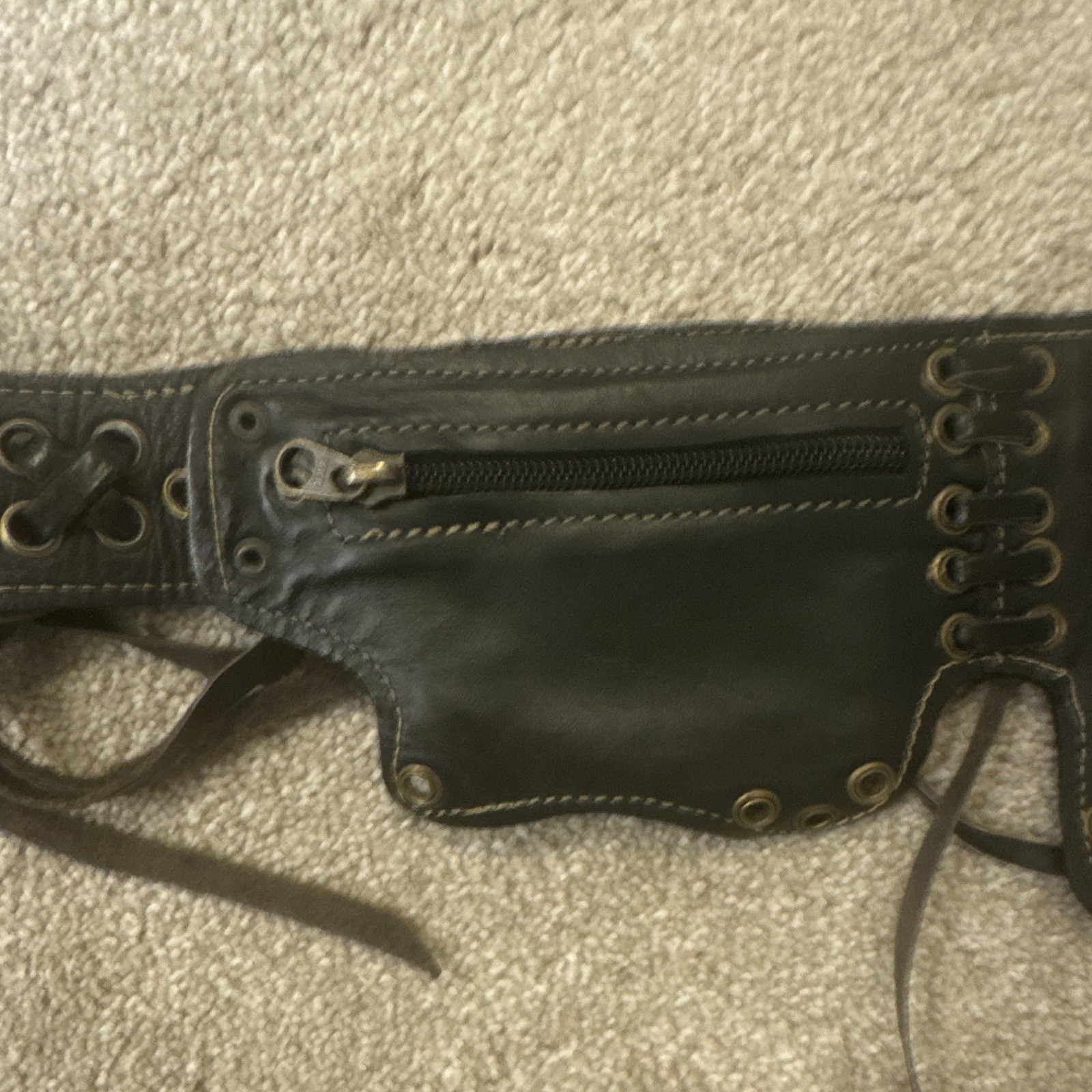Custom Handmade Black Leather Utility Belt Multi Pouch Waist Festival Steampunk