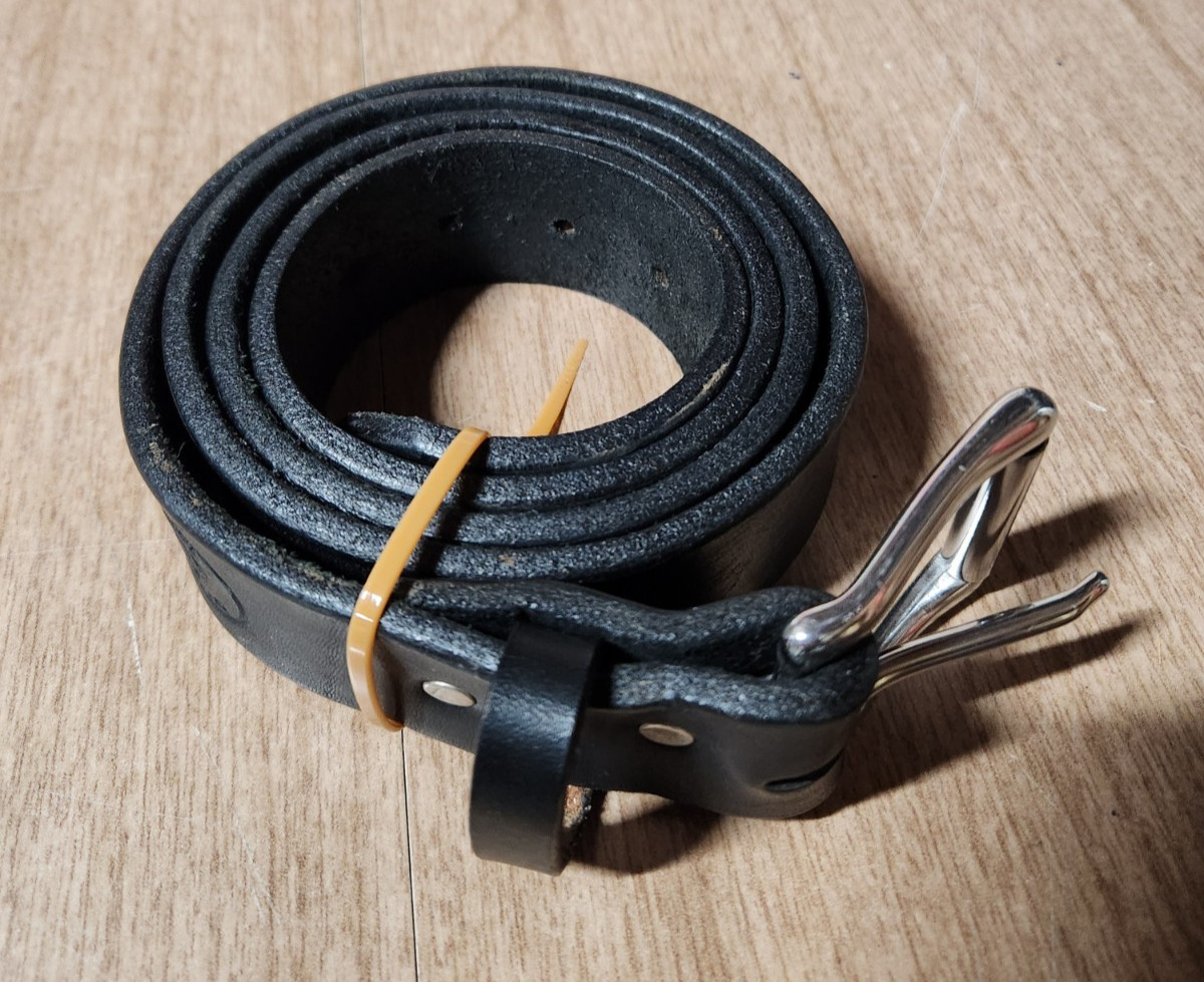Handmade Rudedog USA 1.5” XL Black Leather Work Belt Adjustable 3021XL