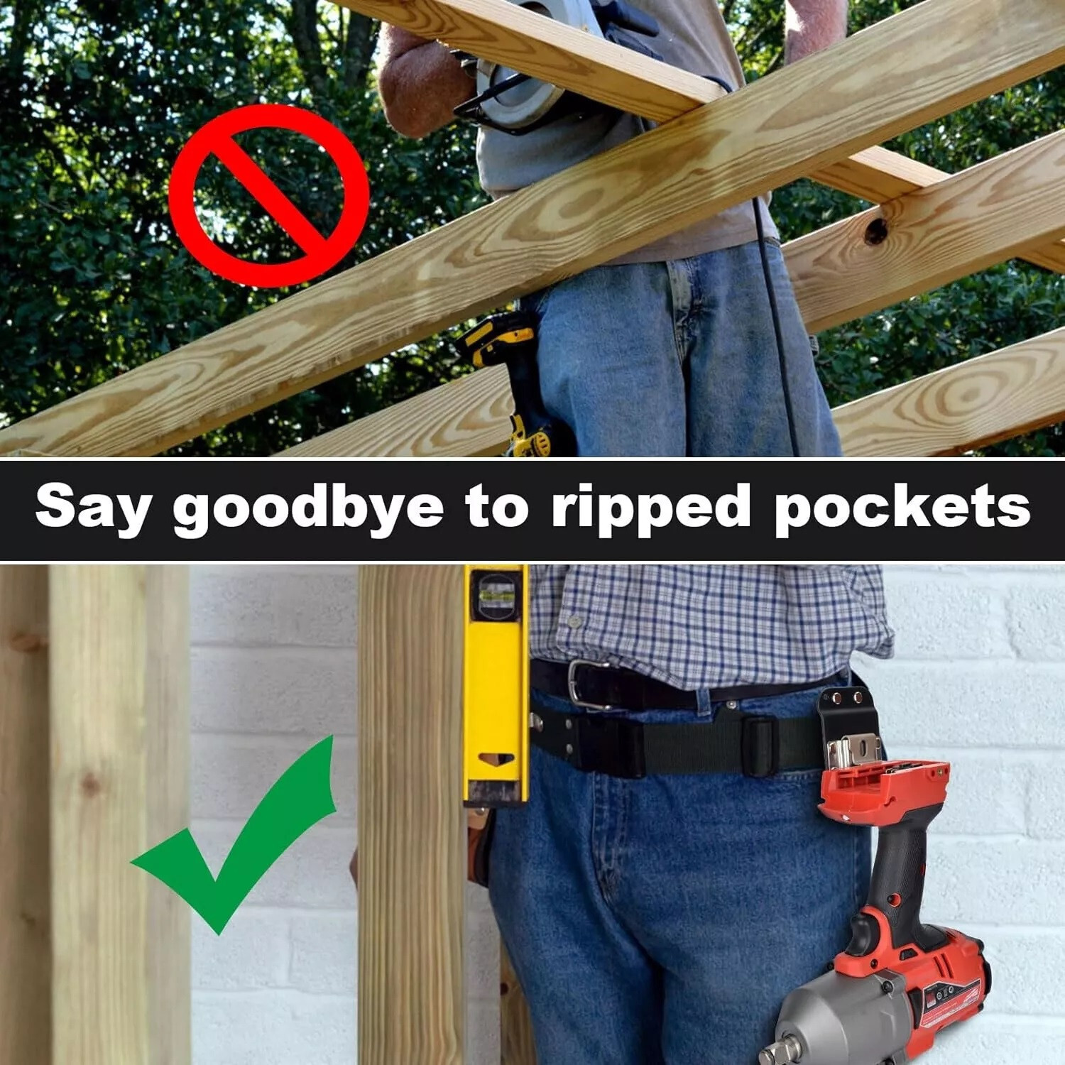 Portable Power Drill Holder Tape Measure Tool Belt Clip On Hook Waist Holster