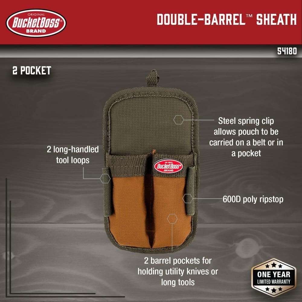 2-pocket Double Barrel 4 In. Tool Sheath Holster | Boss Bucket By Holdings Of