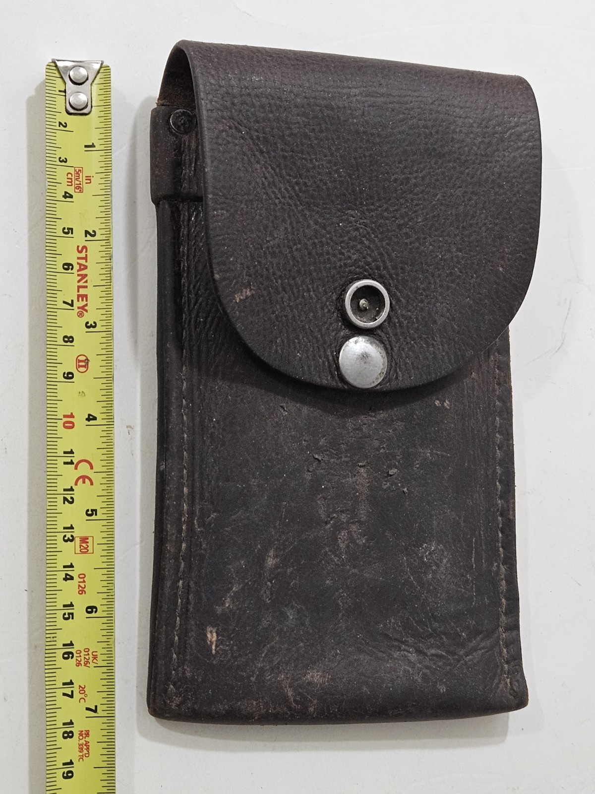 Dark Brown Cowhide Old Leather Vintage Tool Pouch 6.5″ X 3.5″