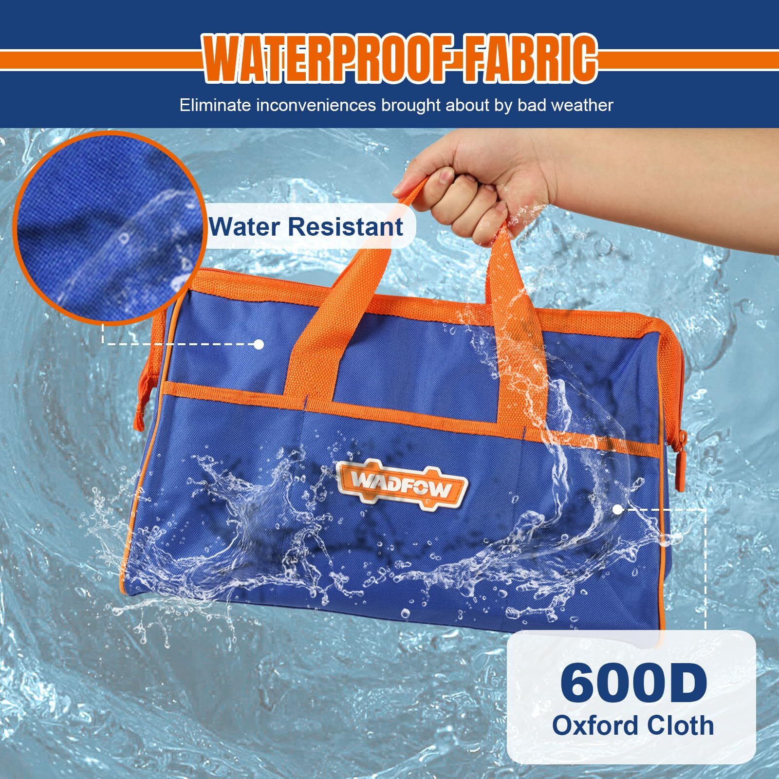 Wtg3a16 16inch Tool Bagmultipockets Tool Bag With Waterproof Material And Wide M