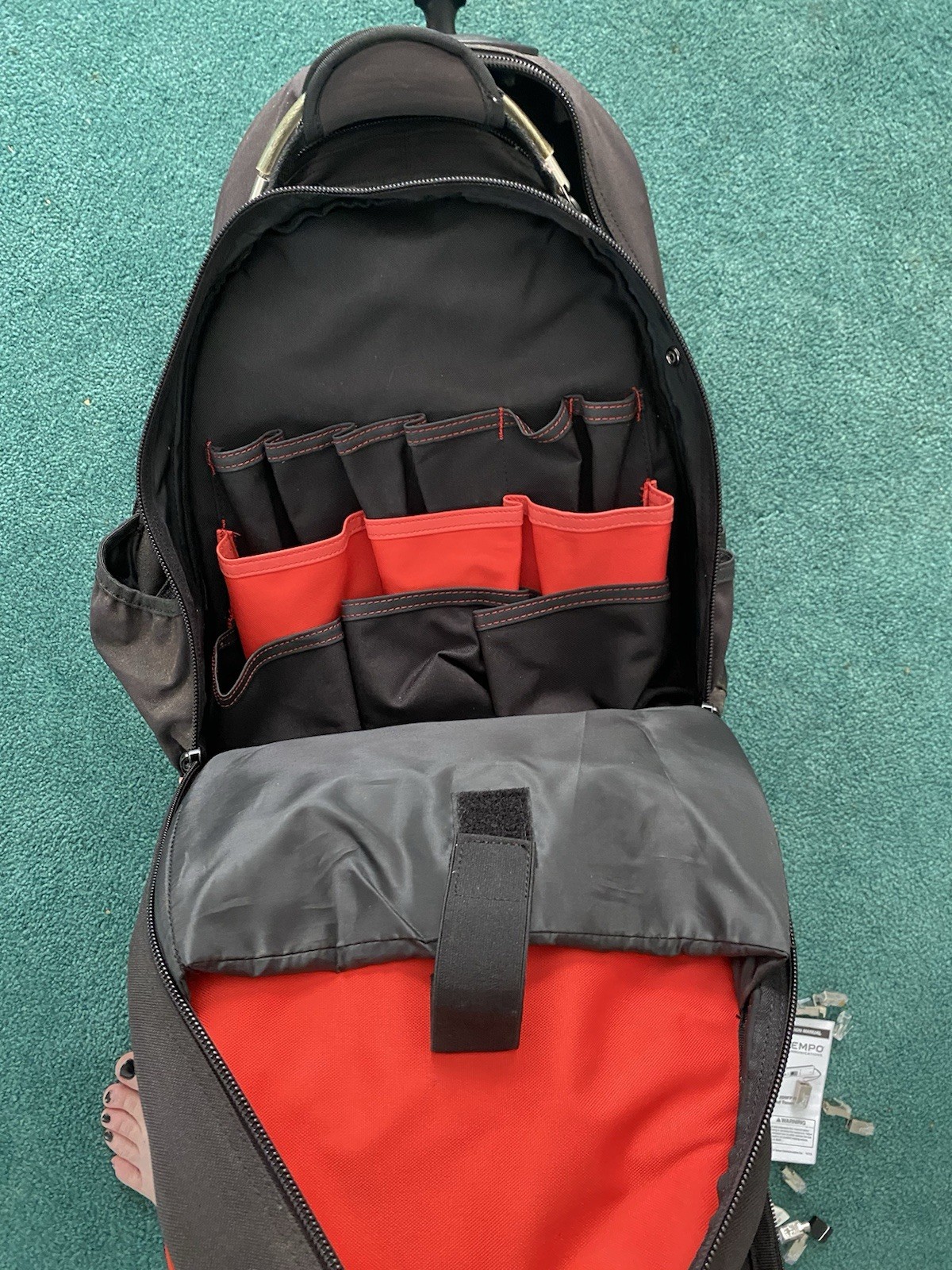 Melotough Wheeled Heavy Duty Rolling Backpack Pro Tool Organizer